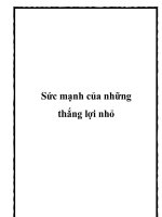 Sức mạnh của những thắng lợi nhỏ potx