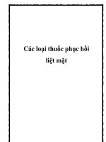 Các loại thuốc phục hồi liệt mặt doc