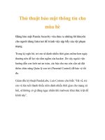 Thủ thuật bảo mật thông tin cho mùa hè pdf