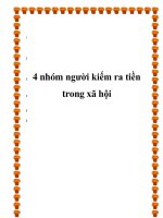 4 nhóm người kiếm ra tiền trong xã hội docx