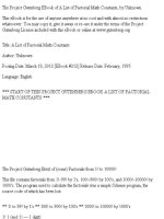 A List of Factorial Math Constants ppt