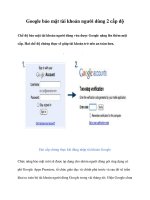 Google bảo mật tài khoản người dùng 2 cấp độ doc
