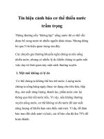 Tín hiệu cảnh báo cơ thể thiếu nước trầm trọng doc