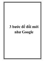 3 bước để đổi mới như Google docx