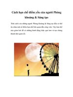 Cách hạn chế điểm yếu của người Phóng khoáng & Sáng tạo potx