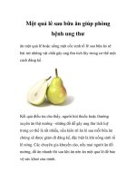 Một quả lê sau bữa ăn giúp phòng bệnh ung thư potx