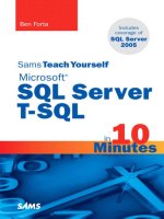 Teach Yourself Microsoft Sql Server T-Sql In 10 Minutes pptx