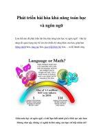 Phát triển hài hòa khả năng toán học và ngôn ngữ ppt
