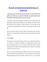 Bí quyết trở thành nhà môi giới bất động sản thành công potx