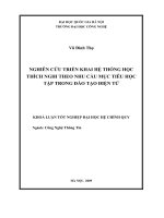 LUẬN VĂN:NGHIÊN CỨU TRIỂN KHAI HỆ THỐNG HỌC THÍCH NGHI THEO NHU CẦU MỤC TIÊU HỌC TẬP TRONG ĐÀO TẠO ĐIỆN TỬ pptx