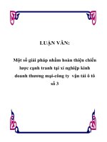 LUẬN VĂN: Một số giải pháp nhằm hoàn thiện chiến lược cạnh tranh tại xí nghiệp kinh doanh thương mại-công ty vận tải ô tô số 3 pdf