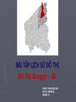 bài tập lịch sử đô thị  đô thị brugge – bỉ