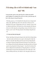 5 kĩ năng cần có để trở thành một “cao thủ” PR ppt