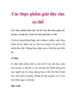 Các thực phẩm giải độc cho cơ thể doc