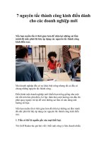 7 nguyên tắc thành công kinh điển dành cho các doanh nghiệp mới ppt