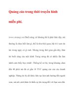Quảng cáo trong thời truyền hình miễn phí docx