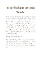 Bí quyết đối phó với vị sếp ''''bề trên'''' docx