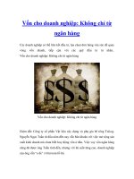 Vốn cho doanh nghiệp: Không chỉ từ ngân hàng ppt