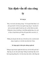 Xác định vấn đề của công ty potx