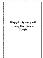 Bí quyết xây dựng môi trường làm việc của Google potx