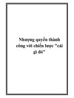 Nhượng quyền thành công với chiến lược 