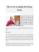 Đầu tư cho sự nghiệp thời khủng hoảng ppt