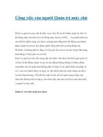 Công việc của người Quản trị máy chủ pptx