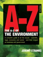 A-Z of the Environment Covering the scientific, economic and legal issues facing all types of organisation pdf
