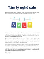 Tâm lý nghề sale ppt