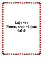 Luận văn Phương trình vi phân đại số doc
