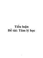 tiểu luận ''''''''''''''''tâm lý học''''''''''''''''