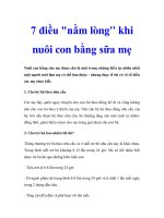 7 điều nằm lòng khi nuôi con bằng sữa mẹ pptx