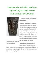 TRANH KHẮC GỖ MỚI - PHƯƠNG TIỆN MỞ RỘNG THỰC HÀNH NGHỆ THUẬT ĐƯƠNG ĐẠI pptx