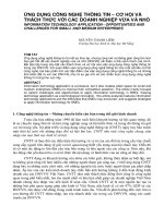 báo cáo nghiên cứu khoa học  'ứng dụng công nghệ thông tin – cơ hội và thách thức với các doanh nghiệp vừa và nhỏ'