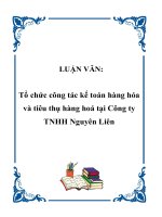 LUẬN VĂN: Tổ chức công tác kế toán hàng hóa và tiêu thụ hàng hoá tại Công ty TNHH Nguyên Liên docx