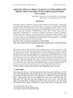 báo cáo khoa học  '''' một số công cụ phục vụ quản lý tổng hợp nuôi trồng thuỷ sản bền vững ở đồng bằng sông cửu long''''