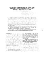 báo cáo khoa học  'vai trò của cách mạng khoa học - công nghệ hiện đại và giải pháp đẩy mạnh cách mạng khoa học công nghệ ở việt nam'