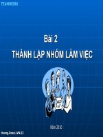 báo cáo tiểu luận  thành lập nhóm làm việc