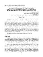 báo cáo nghiên cứu khoa học  ''''''''ảnh hưởng của việc chuyển đất nông nghiệp sang đất phi nông nghiệp đến sinh kế người nông