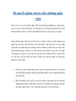 Bí quyết giảm stress cho những giáo viên doc