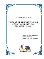 Luận Văn: Thiết kế hệ thống xử lý bụi công ty chế biến gỗ gia dụng Pisano pdf