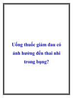 Uống thuốc giảm đau có ảnh hưởng đến thai nhi trong bụng pdf