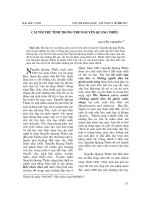 báo cáo nghiên cứu khoa học  ''''cái tôi trữ tình trong thơ nguyễn quang thiều.''''