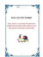 báo cáo thực tập  thực trạng và giải pháp xóa đói giảm nghèo cho người nông dân nông thôn xã cẩm sơn, huyện cẩm xuyên, hà tĩnh