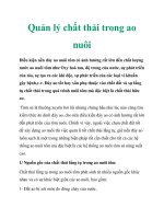 Quản lý chất thải trong ao nuôi pptx