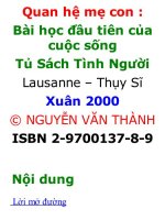 Quan hệ mẹ con : Bài học đầu tiên của cuộc sống Tủ Sách Tình Người doc
