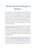 Nếu bạn muốn học cách lắng nghe và thấu hiểu... doc