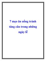 7 mẹo ăn uống tránh tăng cân trong những ngày lễ pot