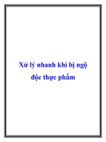 Xử lý nhanh khi bị ngộ độc thực phẩm pptx