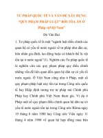báo cáo nghiên cứu khoa học  ''''''''tư pháp quốc tế và vấn đề xây dựng “quy phạm pháp luật” bởi tòa án ở pháp vàviệt nam” ''''''''